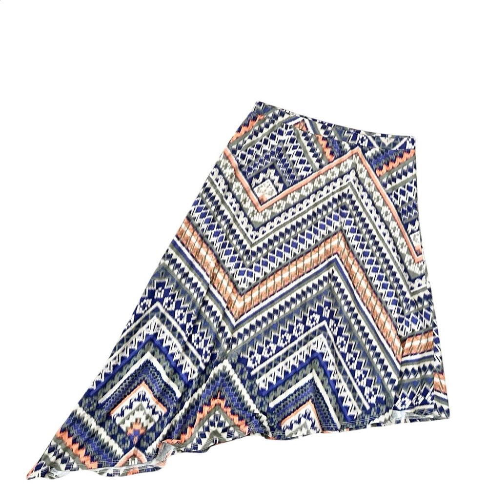 Chico’s 1 skirt angled napkin women comfort Chevron casual pink purple work